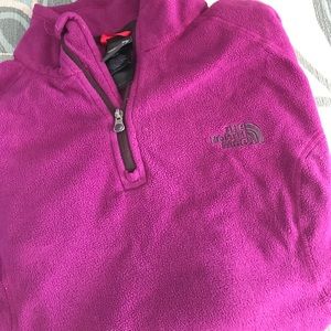 North face purple pull over